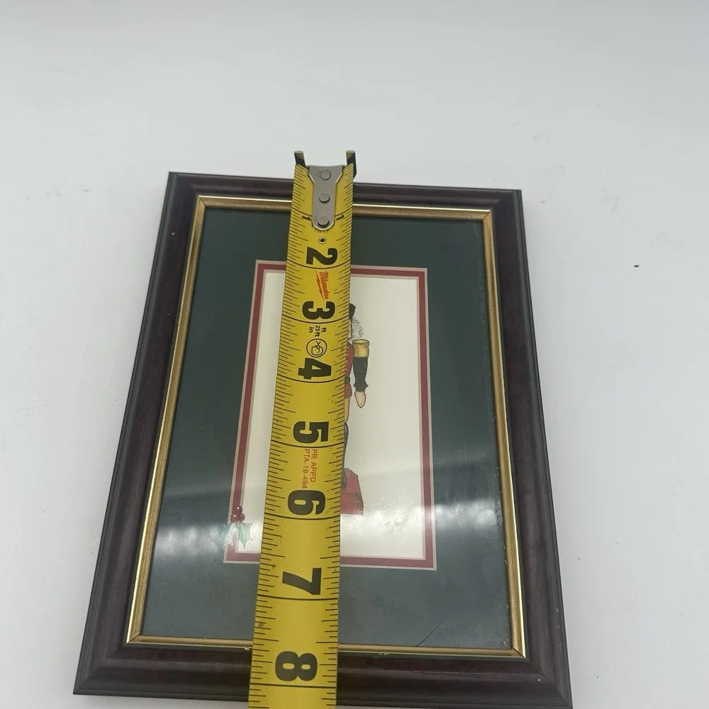 Vintage Framed Christmas Nutcracker Artwork Tiley designs Hand painted 8x6